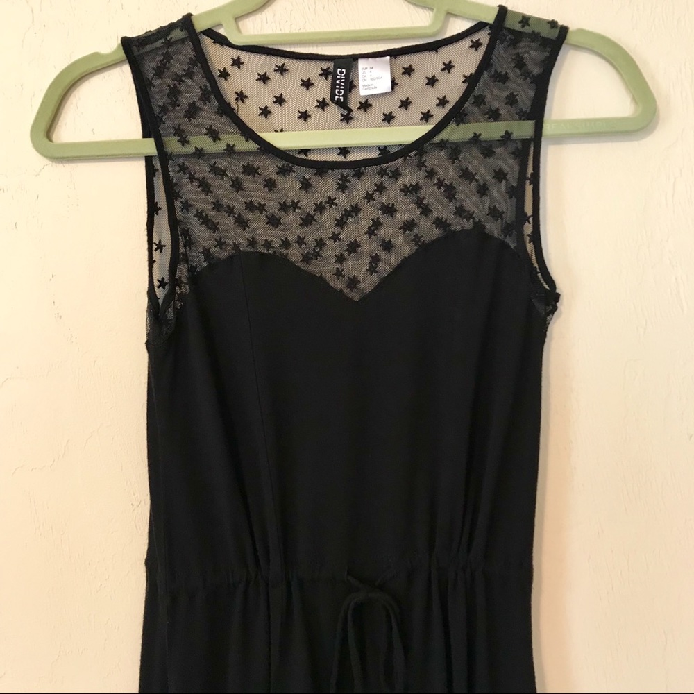 Starry, lace overlay dress